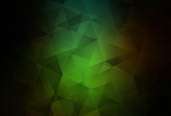 Obraz premium Dark Green, Red vector gradient triangles pattern.