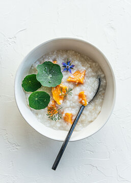 Bowl of sweet potato congee