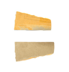 Collection of Recycled paper,crumpled paper,unfolded piece paper on white background