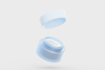 Still life moisturizing cream on white background