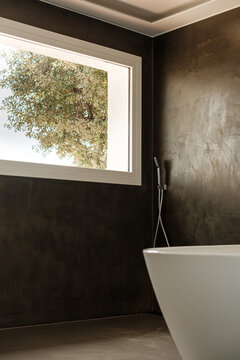 Modern black bathroom