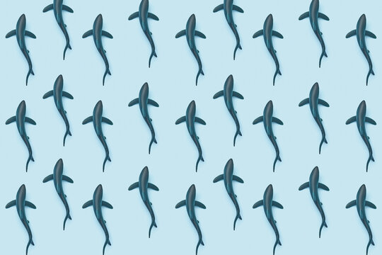 Pattern of sharks toys