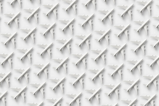 Pattern of small plane miniatures