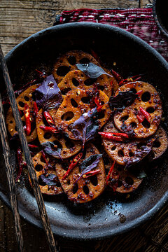 FRIED LOTUS ROOT