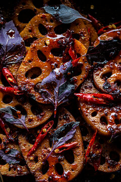 FRIED LOTUS ROOT