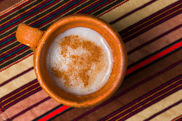 Rice with milk hot guatemalan beverage