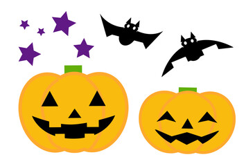 halloween pumpkin with bats