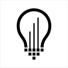 creative idea symbol technology light bulb logo vector template