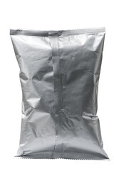 Plastic bag snack packaging isolated on white with clipping path.