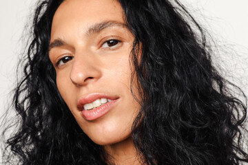 Beautiful hispanic model smiling