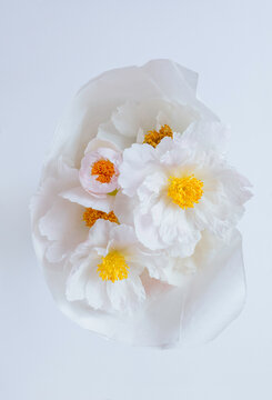 White Peony floral bouquet