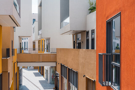Colorful modern building and space