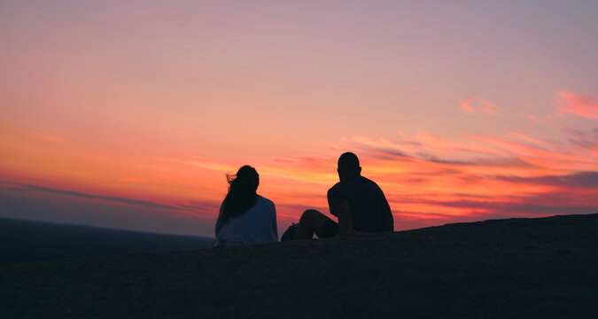 Couple Enjoy The sunrise Vibe