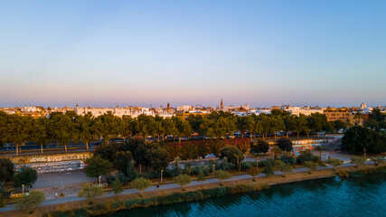 Seville Skyline from Guadalquivir River