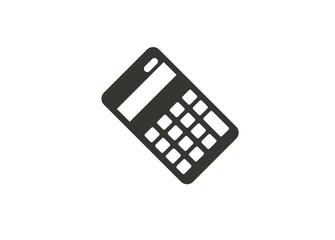 Calculator simple illustration in black and white. 