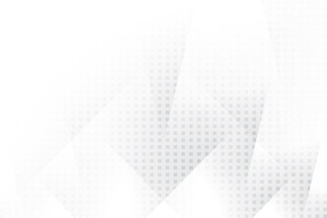 Abstract  white and gray color, modern design background with geometric shape and halftone effect. Vector illustration.