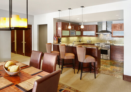 Architecture image of hotel suite kitchen