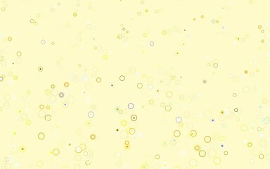 Light Green, Yellow vector template with circles.