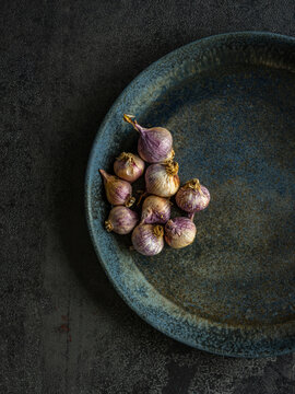 salt, garlic, pepper