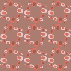 Rounded abstract seamless pattern - accent for any surfaces.