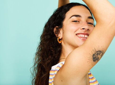 happy giddy portrait