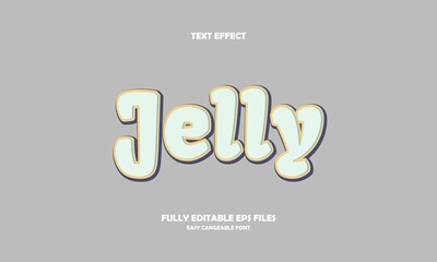 Editable text effect jelly title style