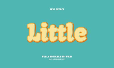 Editable text effect little title style