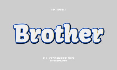 Editable text effect brother title style