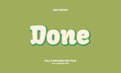 Editable text effect done title style