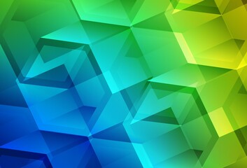 Light Blue, Green vector texture with colorful hexagons.