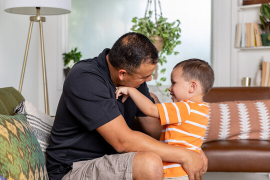 Father and Son Share a Moment Together