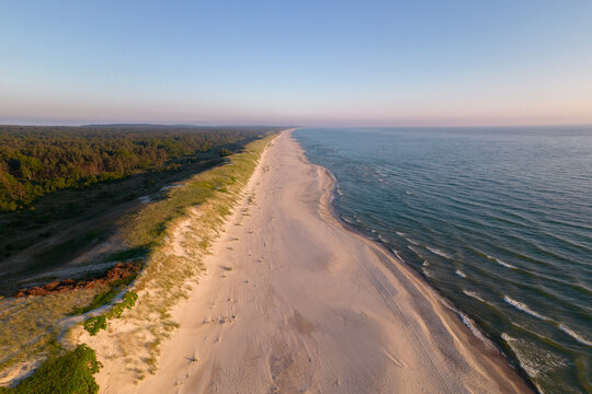 Aerial View Of Seashore In Europe