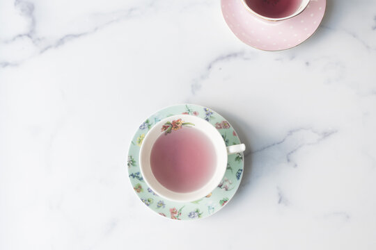 Pretty tea cup and saucer