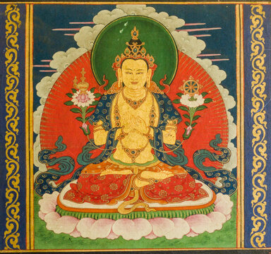 Ancient Indian Thangka Paintings Detailed