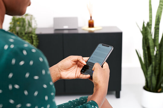 female texting on smartphone