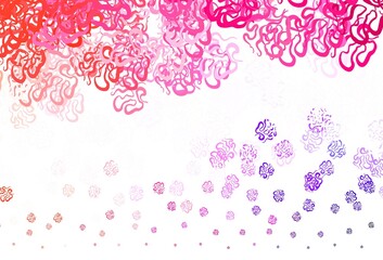 Light Pink, Red vector template with chaotic shapes.