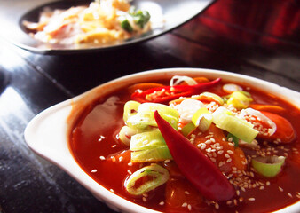 Delicious spicy tteokbokki