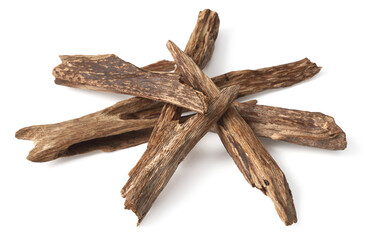 Agarwood isolated on white background