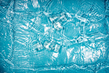Fresh summer cool transparent ice