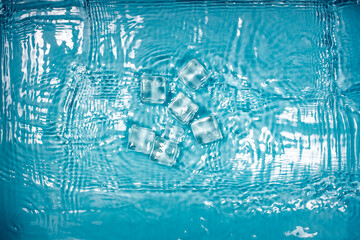 Fresh summer cool transparent ice