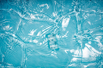Fresh summer cool transparent ice