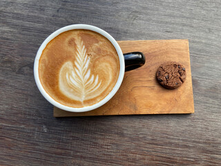 Cup of coffee, caffe latte, cappuccino, flat white, for breakfast. perfect high resolution image for display menu