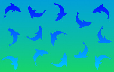 Blue dolphin pattern