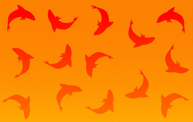 Red dolphin pattern