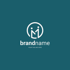 simple and modern M logo design template elements