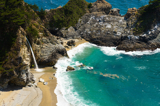 Overview of McWay Falls in California