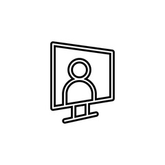 Fototapeta premium online meet up icon