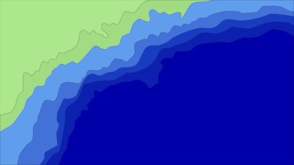 Abstract sea level layers. Sea and seashore depth level vector illustration. Used for educational purpose, education, or graphical resources.