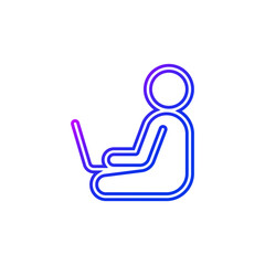 Man and laptop icon