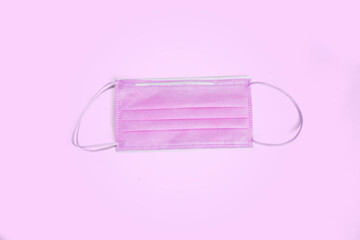 Face Mask Isolated On Pink Background